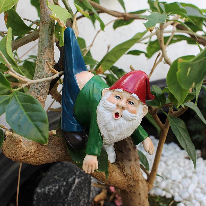 Morsom Dverg Hagegnom Statue, Kreativ Harpiksskulptur For Utendørs, Innendørs, Terrasse, Hage, Plen, Veranda Dekor, Nyhetsgave