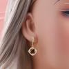 925 Sterling Silver Women's Clasp Earrings Natural Garnet Fine Jewelry Gemstones for Banquet Engagement Gift