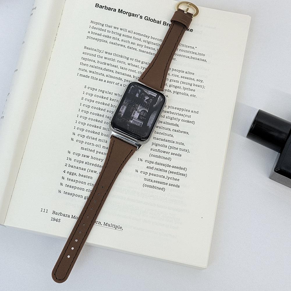 Applicable to Xiaomi Mi Band 10Pro Strap 9Pro Light Luxury Women s Leather Horseshoe Buckle Redmi 654 Watch Strap Wristband strap applicable: xiaomi band 8pro/9pro/10pro