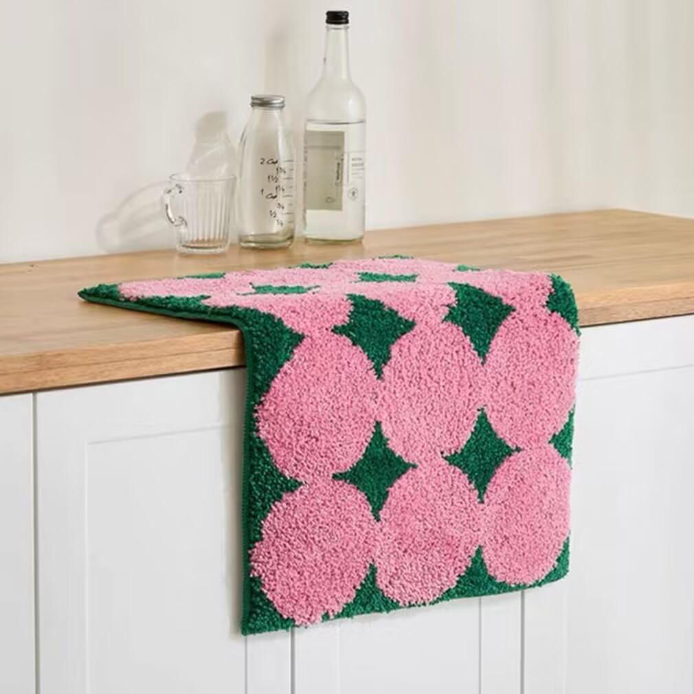 

Nordic Minimalist Shaggy Bedroom Bedside Rug Bathroom Absorbent Non-slip Plush Carpet Long Plush Soft Home Decor 45x62cm
