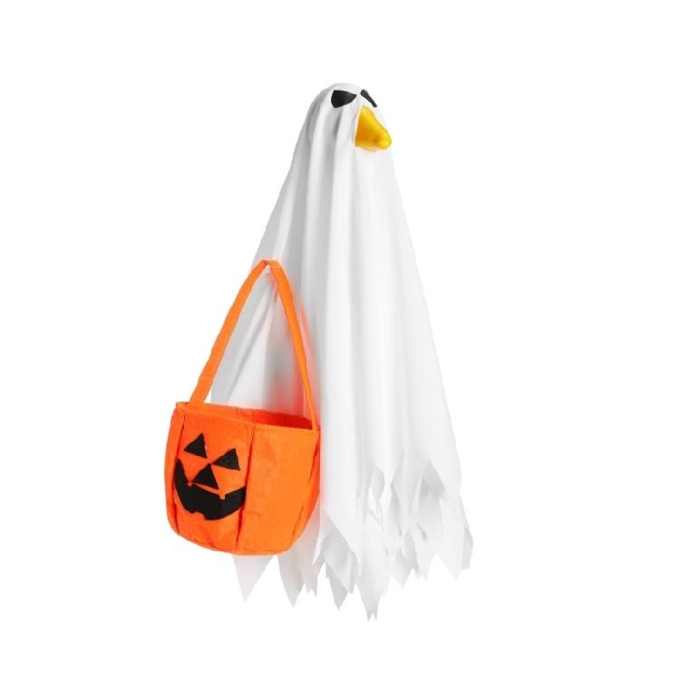 Festival Yard Decoration Geese Costume Polyester Outfit With Pumpkin Design For Garden Statues Halloween Decoration