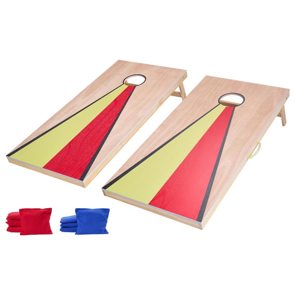 VEVOR Cornhole Set, 4x2 Ft Corn Hole Game Boards, Solid Wood Portable Toss Board, Indoor and Outdoor Cornhole Play for Adults