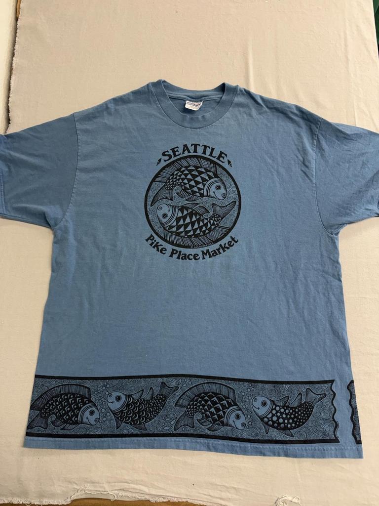 Vintage Seattle Tshirt Pike Place Market Native Yin Yang XXL