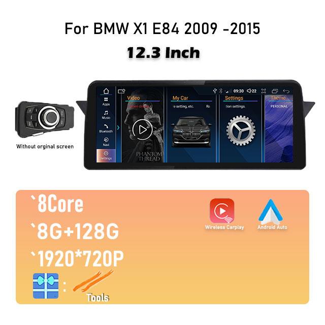 For BMW X1 E84 2009 - 2015 12.3 Inch iDrive / CIC System Android 14 IPS Car Radio Stereo Video Player Multimedia GPS Navigation