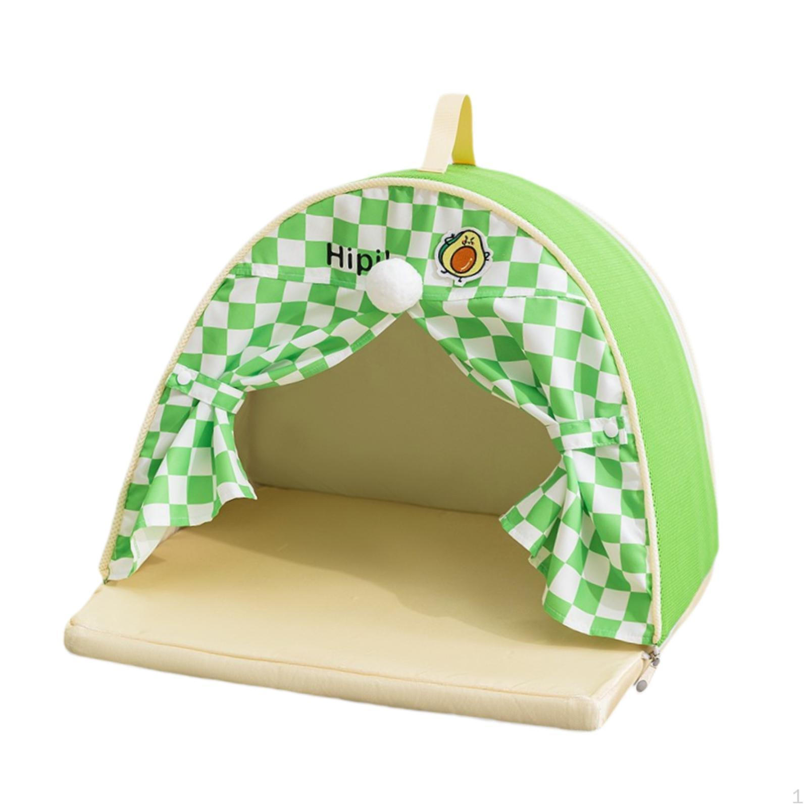 

Палатка для домашних животных, кровать для кошек, весенний и летний диван, мягкий для котят 42cmx42cmx32cm зелёный