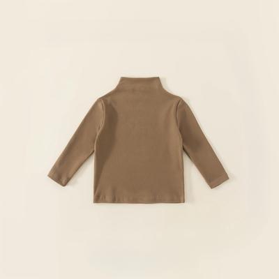 Girls' Bottoming Shirts, Autumn and Winter Boys' T-shirts, Long-sleeved Children's Bottoming German Velvet Baby Inner Half Turtleneck Winter Tops
