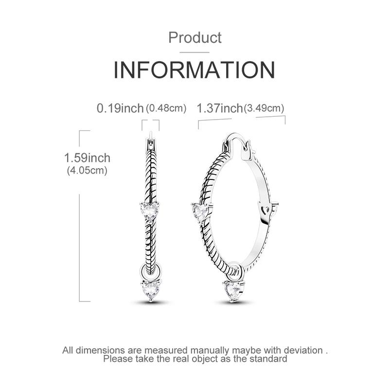 925 Sterling Copper Heart Snake Bone Pattern Cross Shell Zircon Four-pointed Star Earrings for Women Earring Fine Zircon Gifts