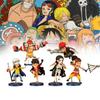 Detailed One Piece Character Figures 6-piece Set Luffy Robin Usopp Franky Kid Pvc Collectibles