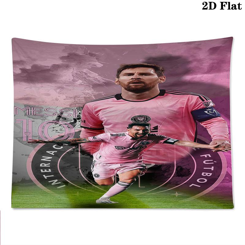Arazzo da Parete Lionel Messi Appeso Estetico alla Parete Coperta in Tessuto Stampato Arazzi Decorativi per Camera da Letto Soggiorno Decorazione per la Casa