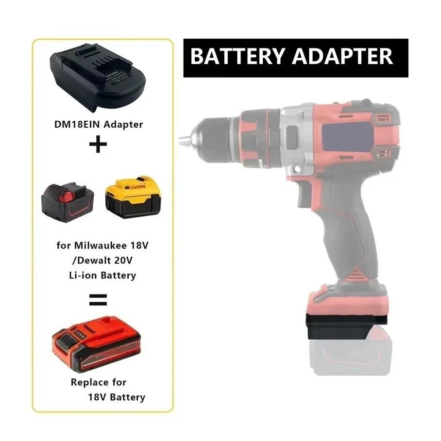 Battery Converter Adapter DM18EIN for DeWalt for EIN 18V 20V Li-Ion Battery To for Lithium Tool  To for EIN Power Tools