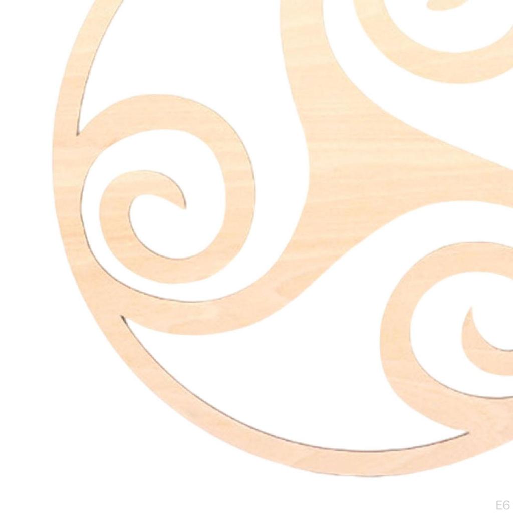 Geometric Wood Wall Art Hanging Decoration Sculpture Ornament for Bedroom Office