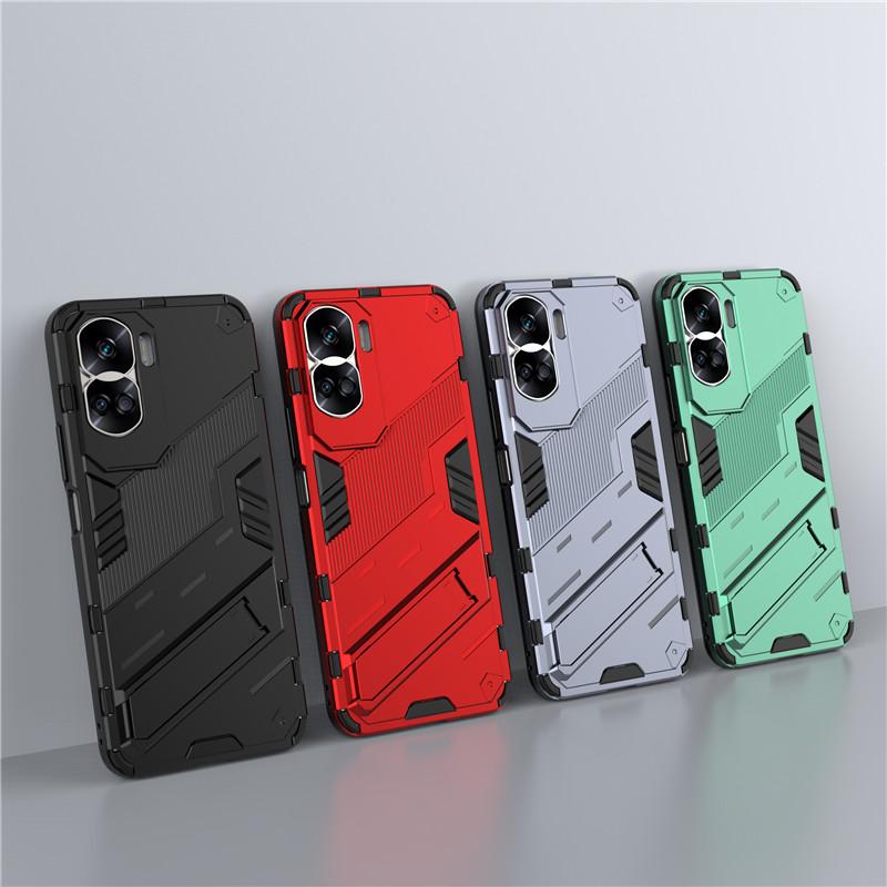 

For Honor 90 Lite Case For Honor 90 Lite Cover 6.7 inch Punk Armor Shockproof Hard Rubber Bracket Bumper For Honor 90 Lite Coque