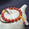 Simple Round Bead Bracelet Fashion Chalcedony Pendant Red Agate Beaded Bracelets  Women