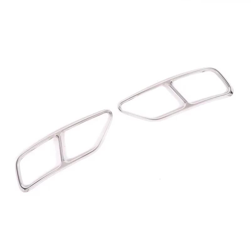 For A5 A4 B9 2020-2024 Stainless Steel Black Car Tail Exhaust Pipes Tail Throat Frame Cover Trim Car Accessories