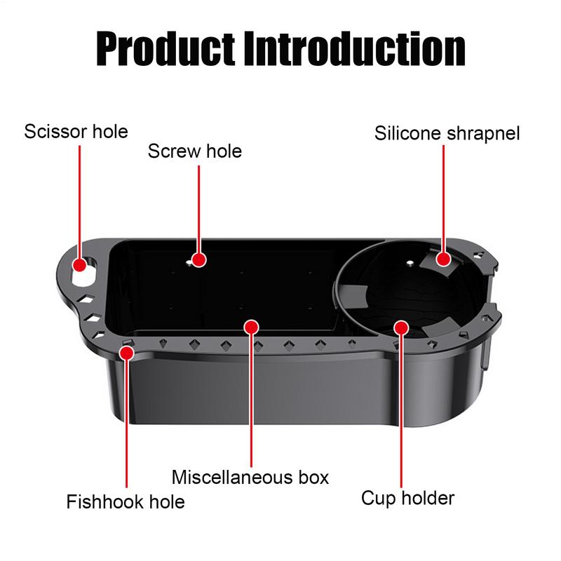 Marine Aufbewahrungs-Caddy-Box Dose Becherhalter Telefon Getränkebox Organizer Boot Marine Yacht Ponton Angelhütte für Bassboot Kajak