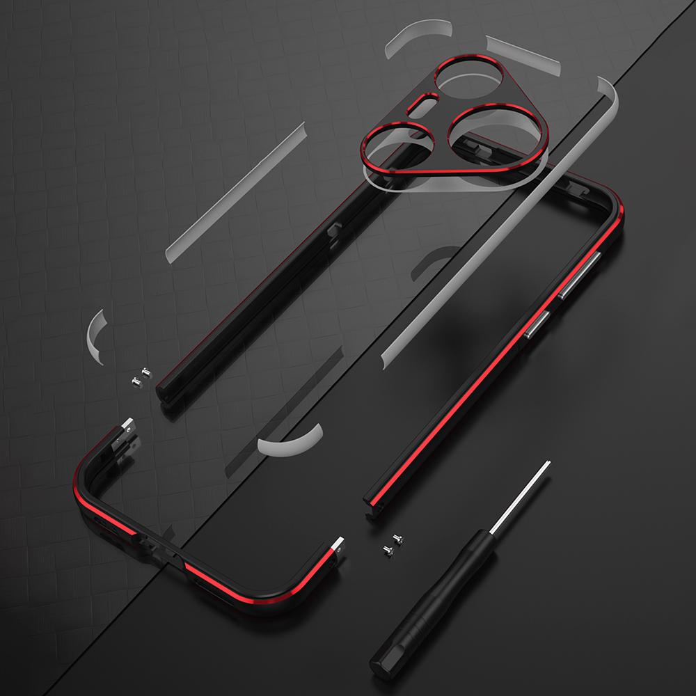 For Huawei Pura 80 Pro+ Bumper Case Metal Frame Phone Cover with Camera Lens Guard