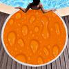 Orange Juice Beach Towel Fresh Orange Juice Design Soft Polyester Round Beach Towels for Beach Cushion Yoga Towel Indoor Outdoor
