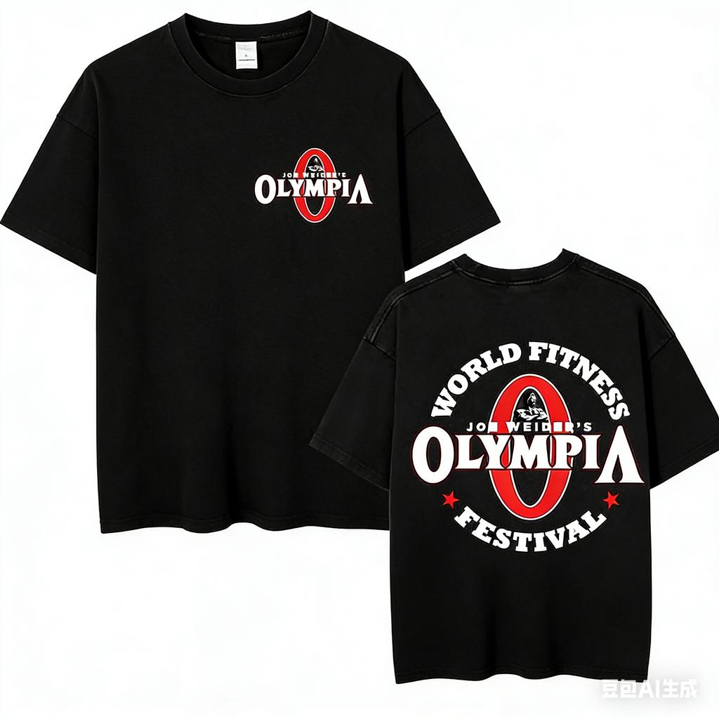 2026 Olympia Gym Unisexs Vintage Graphic T Shirt Unisex Summer Fashion ONeck Short Sleeve Tshirt Casual Sports Cotton Tee Top