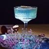 260ml Anaglyph Carved Goblet Martini Glass Champagne Cocktail Cup Bar Tools Set