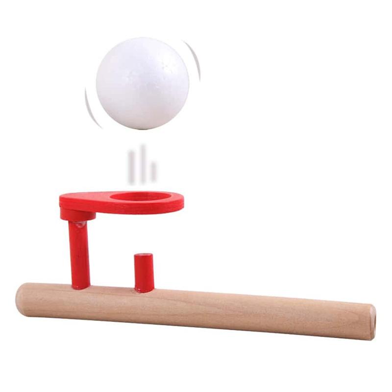 Wooden Balance Blowing Toys Blowing Pipe Whistles Balls Toys Floating Blow Pipe Balls Game Balanced Scientific Experiments TMZ