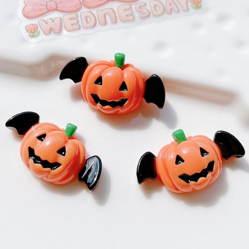 10Pcs New Mini Cute  Cartoon Halloween Collection Flat Back Resin Cabochons Scrapbooking Jewelry Craft Decoration Accessories