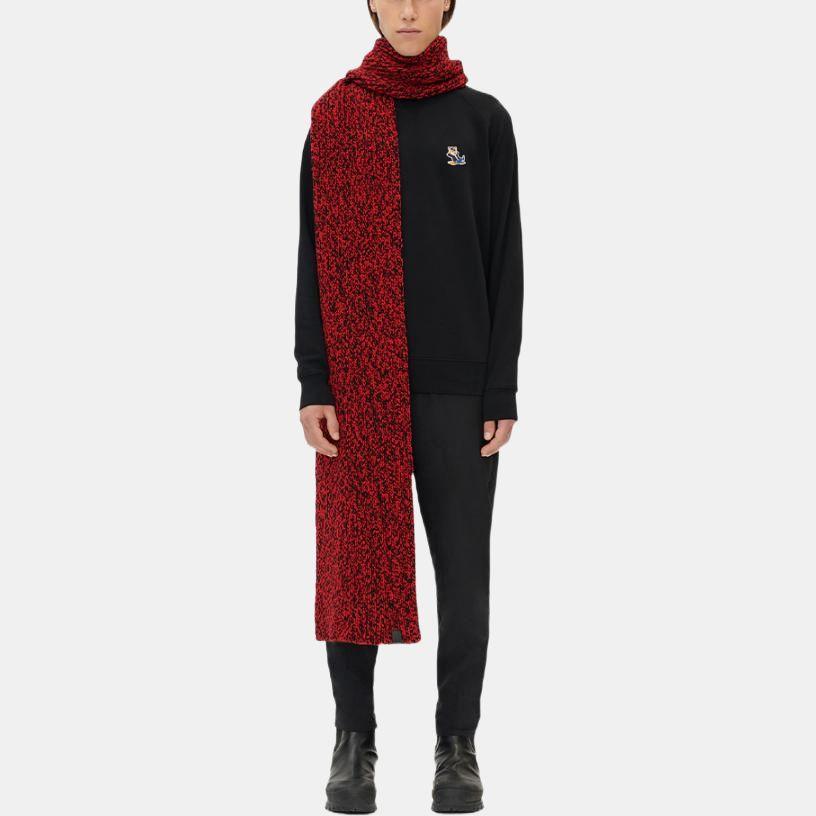 Maison Kitsune FW22 Fox Logo Embroidered Pullover Crewneck Sweatshirt Men sweatshirt Black JM00317KM0001-P199