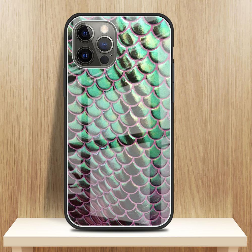 Etui ze szkła hartowanego z nadrukiem wężowej skóry do Apple iPhone 14 13 Pro 11 12 7 8 Plus SE 2022 XR X XS Max 6 6S