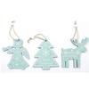 1/2/3pcs DIY Red Christmas Snowflakes&Star&Tree Wooden Pendants Ornaments Home Christmas Party Xmas Tree Kids Gifts Decorations