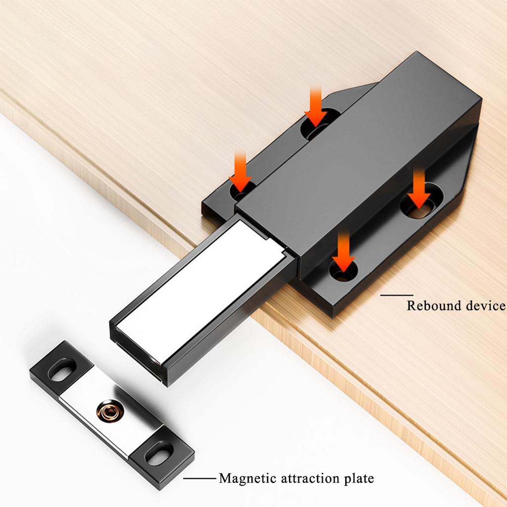 Magnetic Push to Open Latches Heavy Duty Touch Latch Catch Cabinet Door Hardware Touch Pressure Release Latch for Drawer