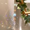 Pegador de Sol de Cristais Coloridos, Pegador de Sol Pendurado com Corrente, Ornamento de Sino de Vento com Bolas de Cristal para Janela Casa Jardim Dia de Natal Festa Casamento