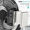 5 Inch Portable Electric Fan USB Rechargeable 5000mAh Wireless Mini Cooling Clip Desktop Fans Air Cooler for Camping Room Home