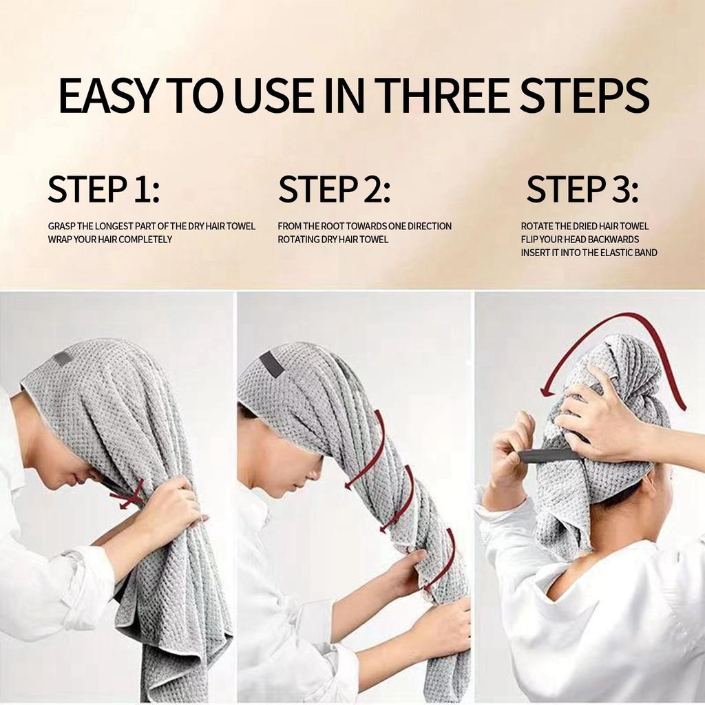 Absorbent Quick-drying Hat With Tie Towel