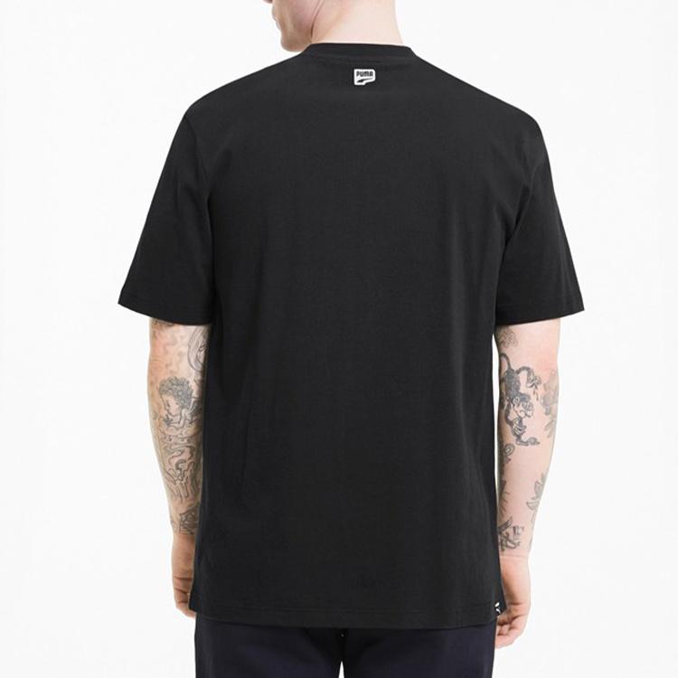 PUMA Downtown Printing Casual Short Sleeve Black Men's 599177-01