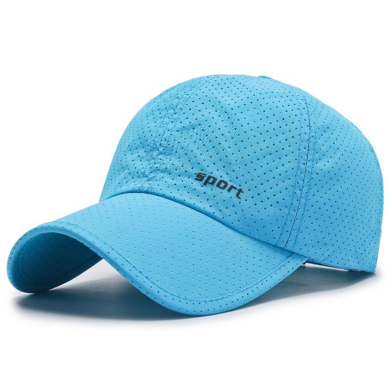 Summer sunscreen quick-drying soft top baseball cap thin breathable outdoor leisure travel shading cap men's and women's mesh