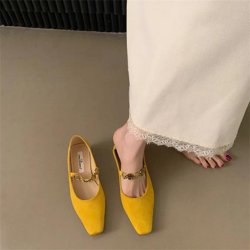 Fashion Hot Selling Women Single Shoes Metal Heels Shallow Mouth Branded Pumps Mary Jane Single Shoes Ladies Metalic Latest Zapatillas