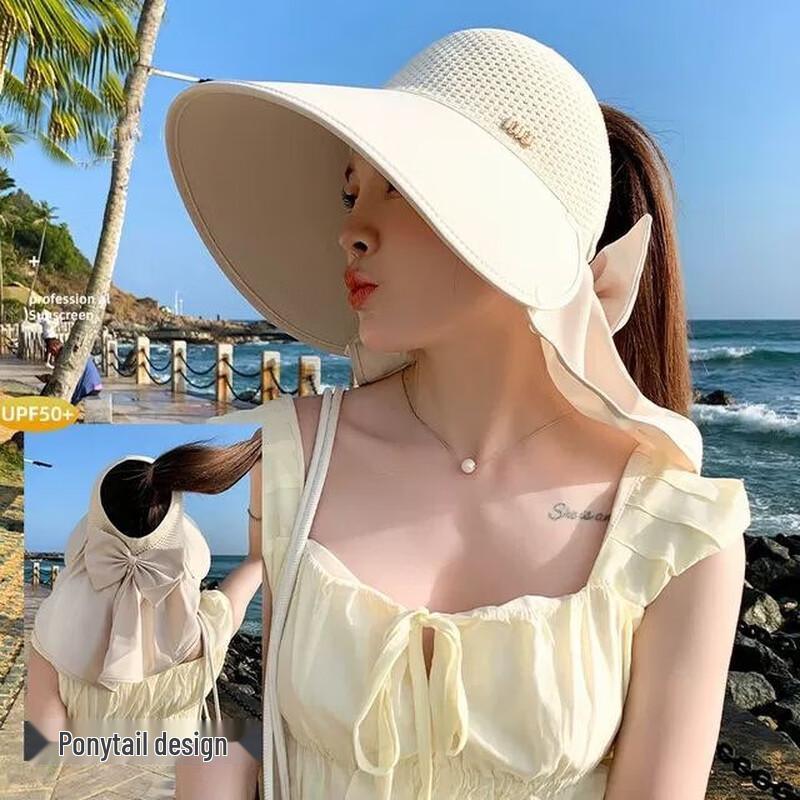 JIAOXIU Широкополая солнцезащитная кепка-козырек с накидкой