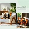 Halloween Pumpkin Black Cat Pillowcase Printed Polyester 45X45Cm Throw Pillowcover Decorative Sofa Cushion Pillowslip Home Decor