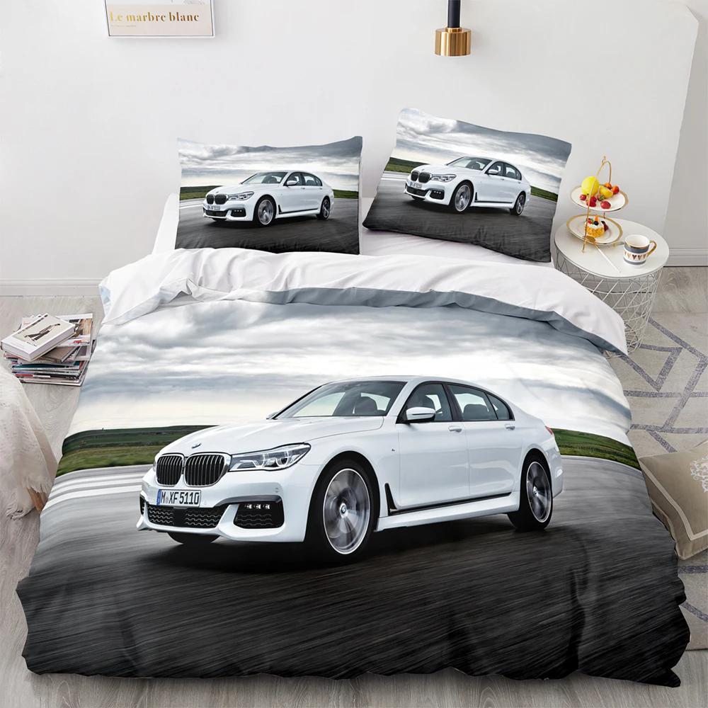 Sportbilsracing Sängklädesset Enkel Twin Full Queen King Size SUV Lastbil Sängset Aldult Barn Sovrum Påslakanset Män Pojke Gåva