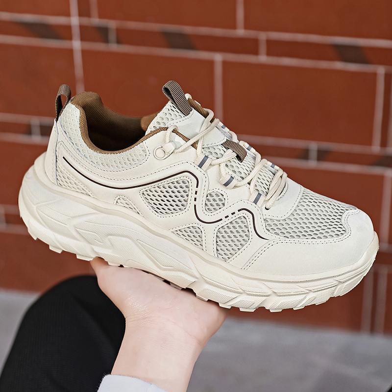 

Spring and summer new large-size casual men s shoes mesh hiking men s outdoor thick-soled wear-resistant sports shoes travel shoes 48