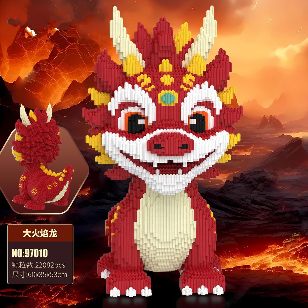 Big Pokemon Squirtle Charmander Magic Building Block Cartoon Horse Joker Model Toy Dragon Assembled Bricks Figure For Kids Gift