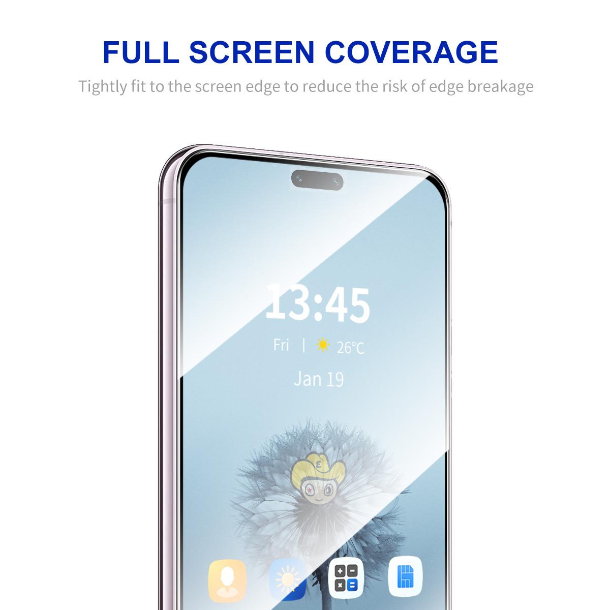 

For Honor X8c 4G 2Pcs Screen Protector ENKAY HAT PRINCE 9H Silk Printing 0.26mm Tempered Glass Transparent