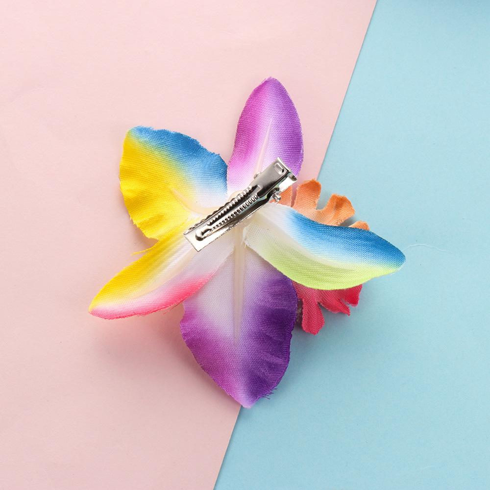 2Pcs Fashion Flowers Hair Clips Women Bohemia Bridal Orchid Hairpins Wedding Accessories Girls Barrette Beach Hair Accessories