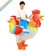 Halloween Cartoon Ride Doll Costume Show Party Props Holiday Show Colorful Cock Inflatable Coat