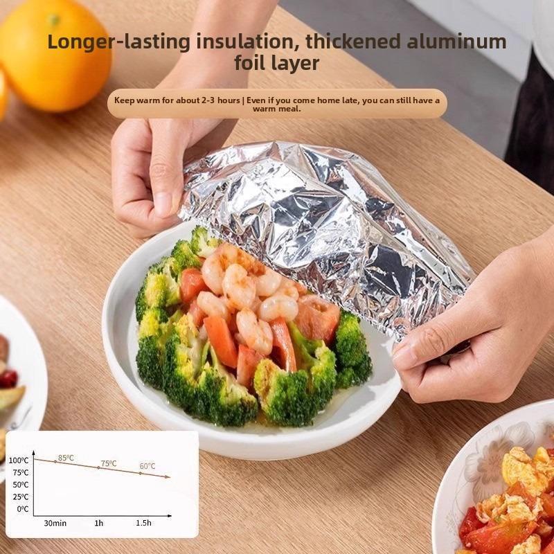 Meals - Aluminum Foil Film Cover for Food Preservation, Kitchen Storage Protector, Heat Insulation and Preservation Film, Insulation Cover