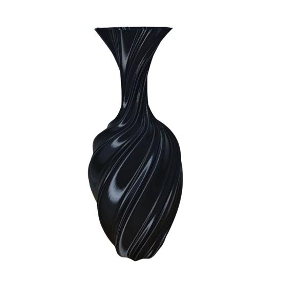 3D Printed Flower Vase Vase Twisted Silk-Like Elegant Minimalist