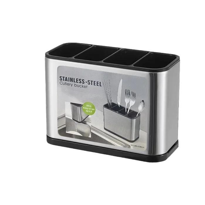 

ZEXEF Тримач для столових приборів з нержавіючої сталі Побутове столове приладдя Підставка-піддон для зберігання ложок Кухонний органайзер Дренажна дошка Сушилка для посуду