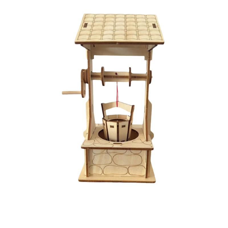 3D Wooden Educational Science Pavilion - Handcrafted Children's Assembly Toy