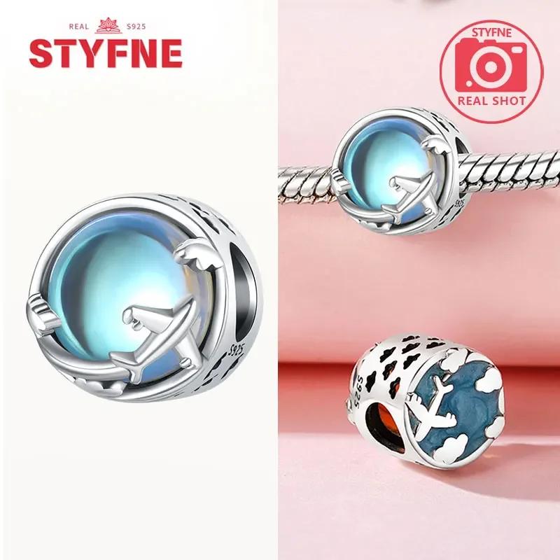 Coppercolorful Travel Luggage Charms Plane Beads Fitoriginal Bracelets Diy Fine Jewelry For Women Gifts