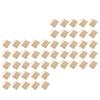 50 Stück Seifensparer Beutel Set mit Kordelzug Wiederverwendbar Netz Schaumbildend Peeling Seifenbeutel für Badezimmer Dusche Weiß Holz