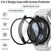 Tempered Glass+ PC Cover for Samsung Galaxy Watch4 5 6 7 44mm 40mm All Coverage Protective Bumper Case Galaxy Watch7 Accessories